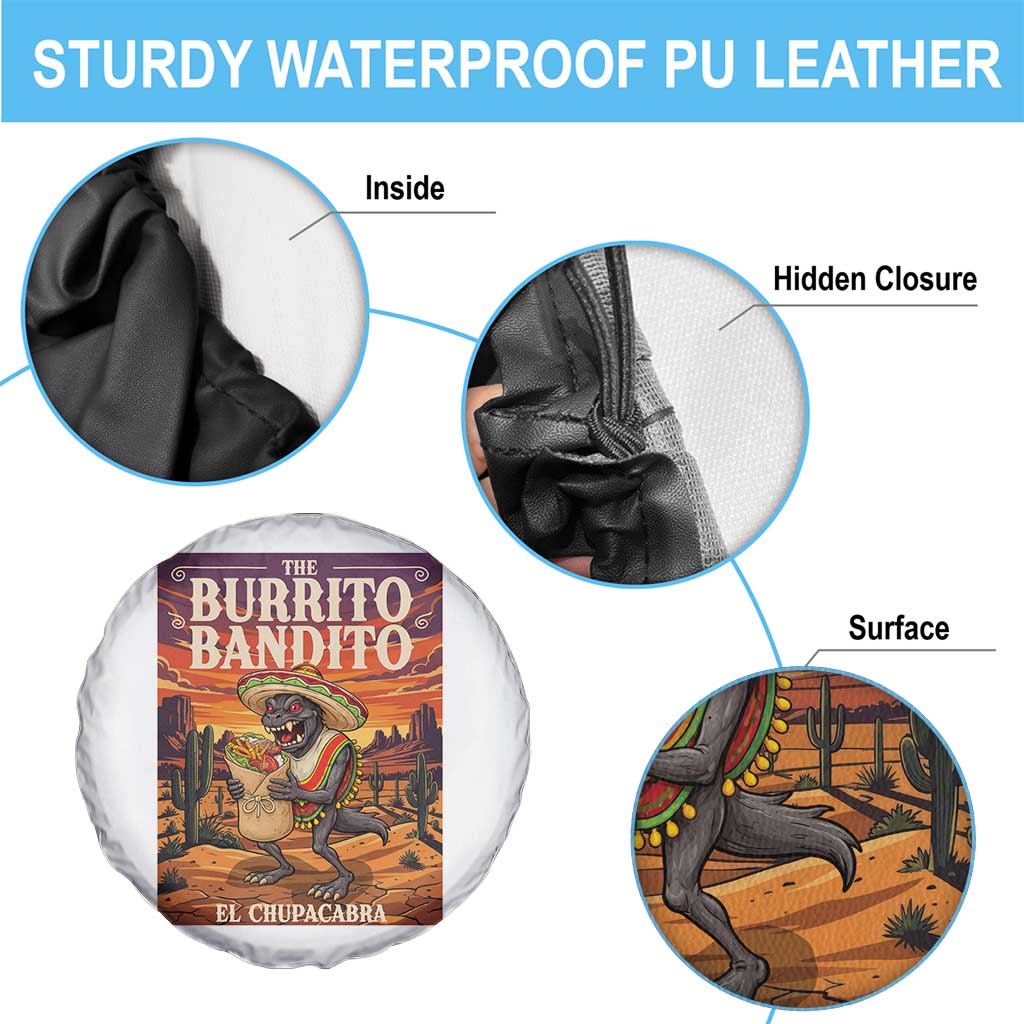Funny El Chupacabra Burrito Bandito Spare Tire Cover Cinco De Mayo Gift