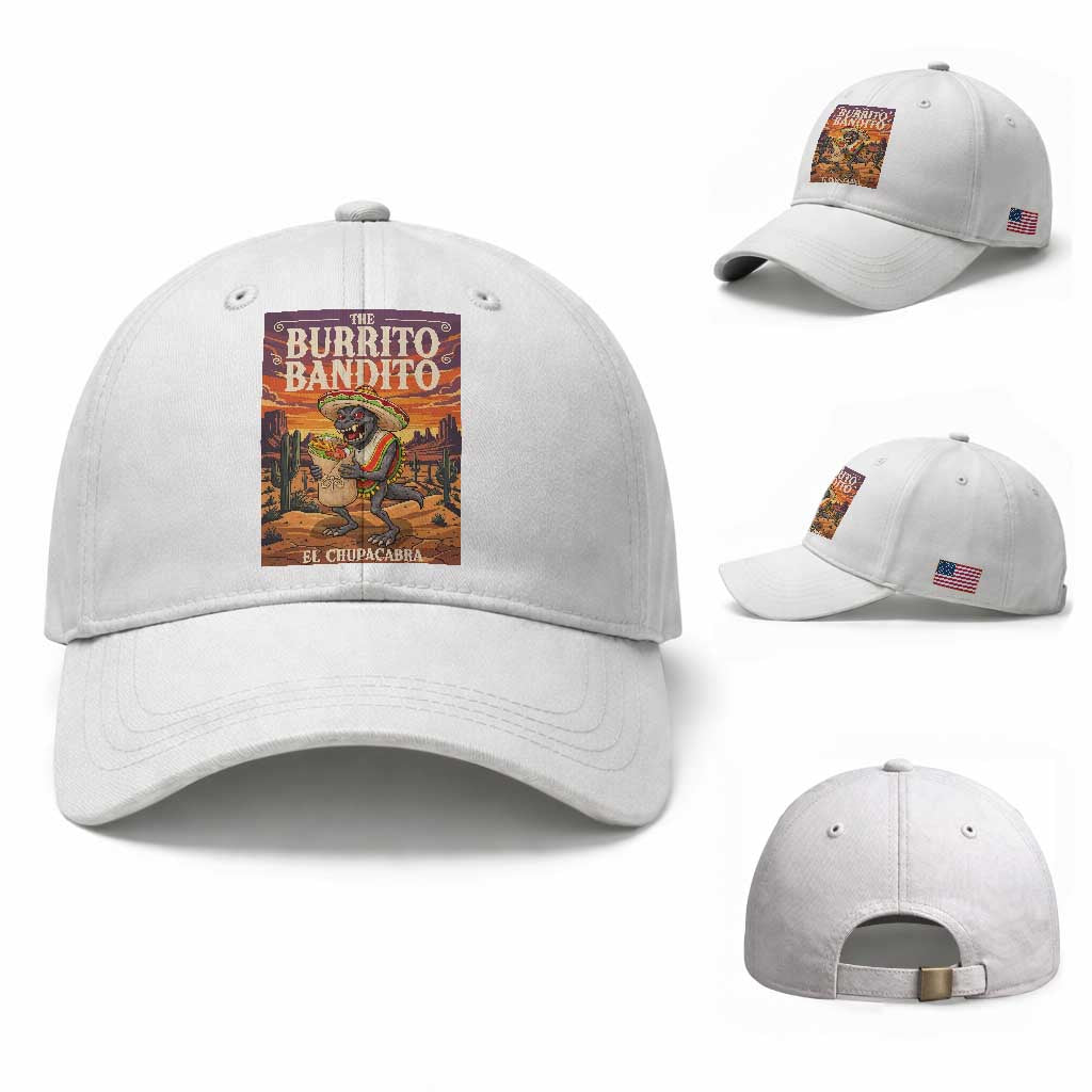 Funny El Chupacabra Burrito Bandito Baseball Cap Cinco De Mayo Gift