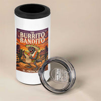 Funny El Chupacabra Burrito Bandito 4 in 1 Can Cooler Tumbler Cinco De Mayo Gift