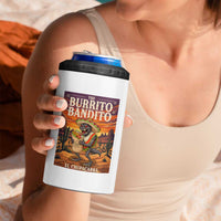 Funny El Chupacabra Burrito Bandito 4 in 1 Can Cooler Tumbler Cinco De Mayo Gift