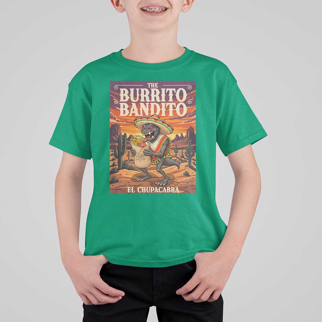 Funny El Chupacabra Burrito Bandito T Shirt For Kid Cinco De Mayo Gift