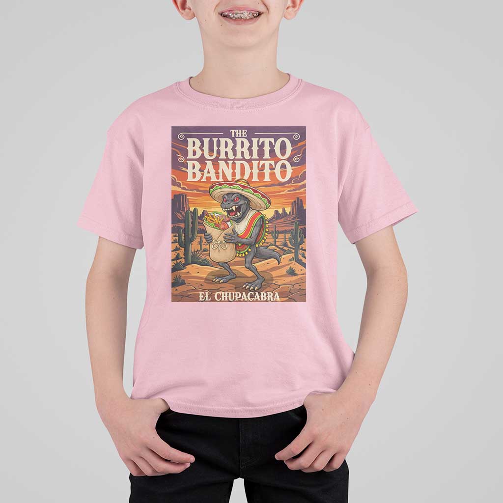 Funny El Chupacabra Burrito Bandito T Shirt For Kid Cinco De Mayo Gift