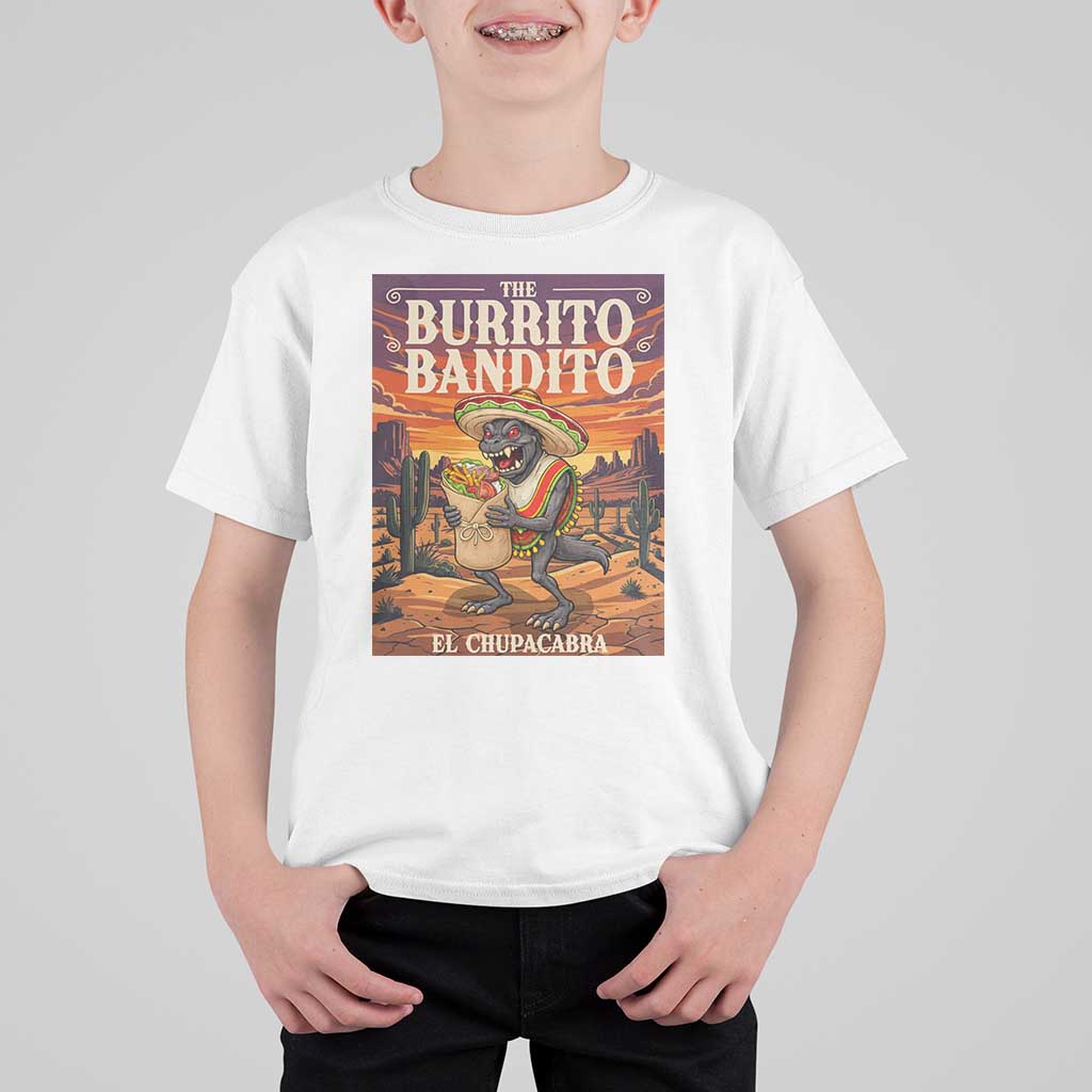 Funny El Chupacabra Burrito Bandito T Shirt For Kid Cinco De Mayo Gift
