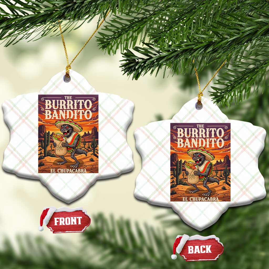 Funny El Chupacabra Burrito Bandito Ceramic Ornament Cinco De Mayo Gift
