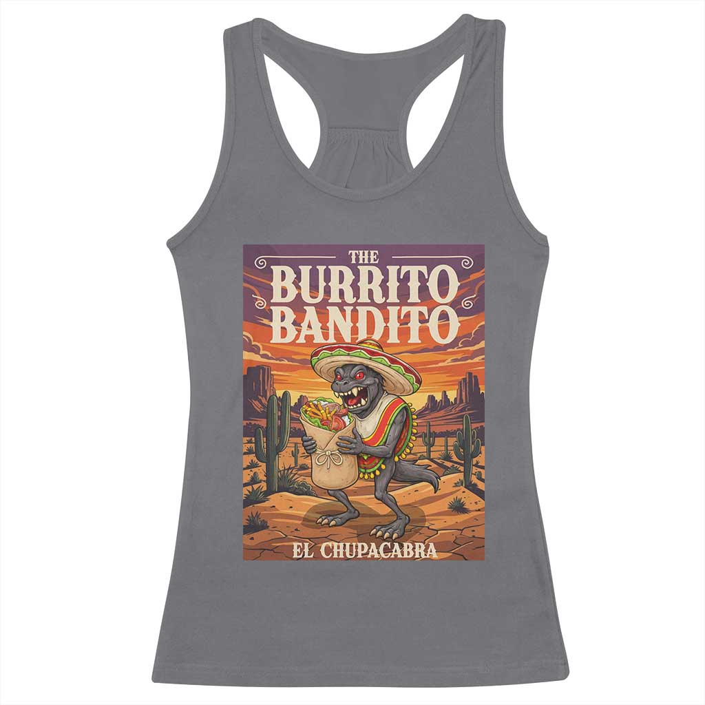 Funny El Chupacabra Burrito Bandito Racerback Tank Top Cinco De Mayo Gift