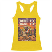 Funny El Chupacabra Burrito Bandito Racerback Tank Top Cinco De Mayo Gift