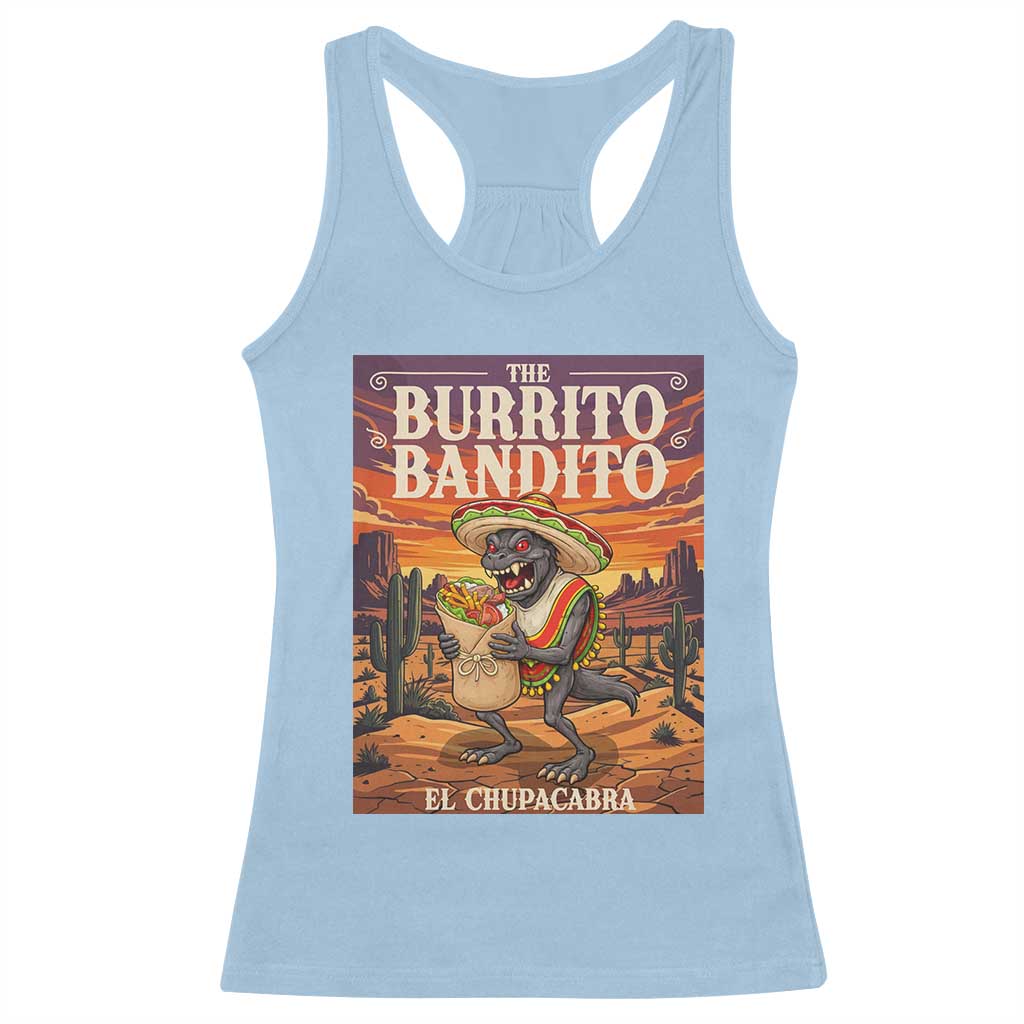 Funny El Chupacabra Burrito Bandito Racerback Tank Top Cinco De Mayo Gift
