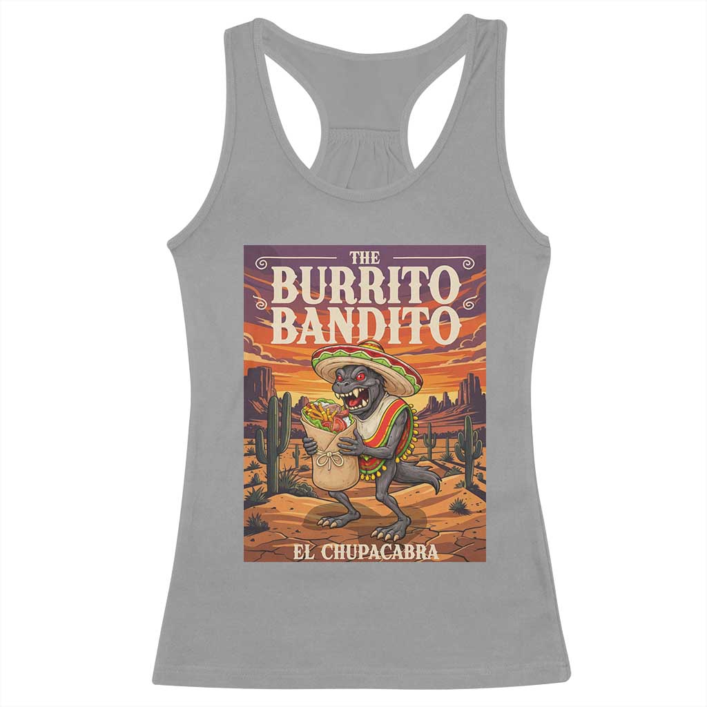 Funny El Chupacabra Burrito Bandito Racerback Tank Top Cinco De Mayo Gift