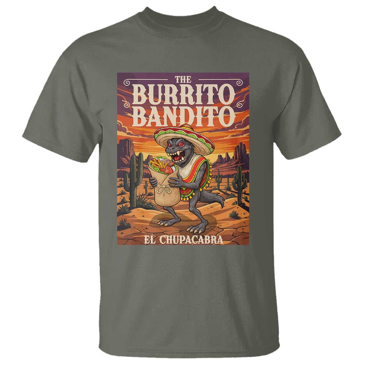 Funny El Chupacabra Burrito Bandito T Shirt Cinco De Mayo Gift