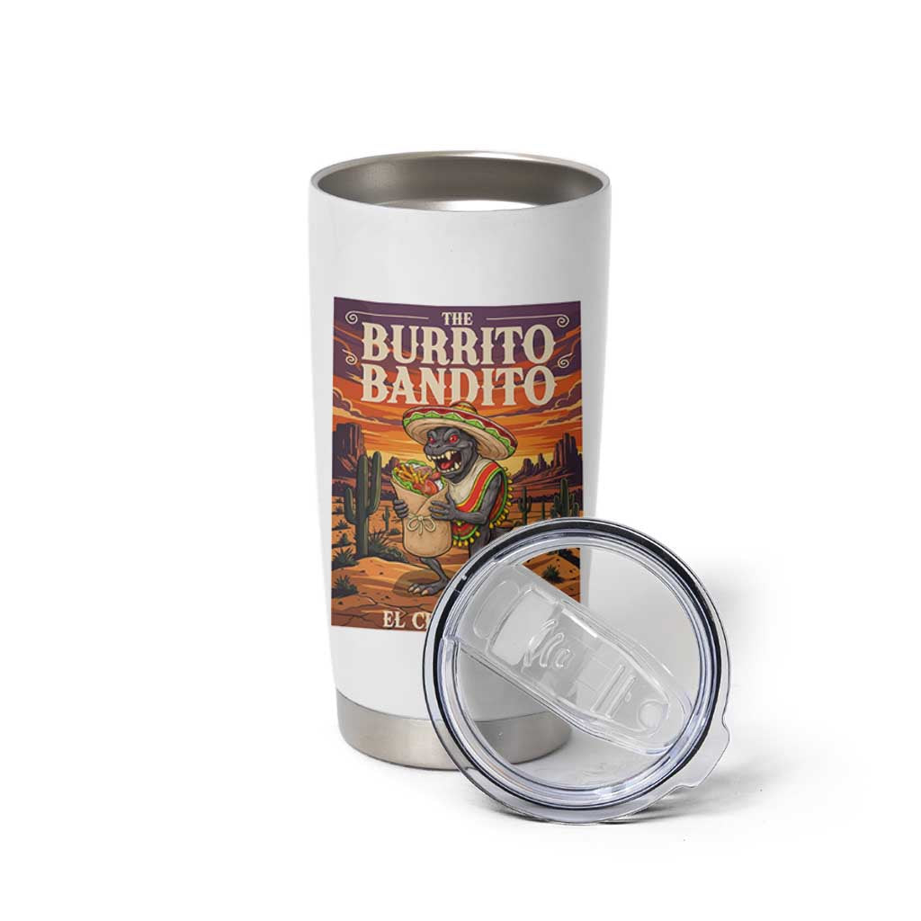 Funny El Chupacabra Burrito Bandito Tumbler Cup Cinco De Mayo Gift