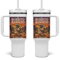 Funny El Chupacabra Burrito Bandito Tumbler With Handle Cinco De Mayo Gift