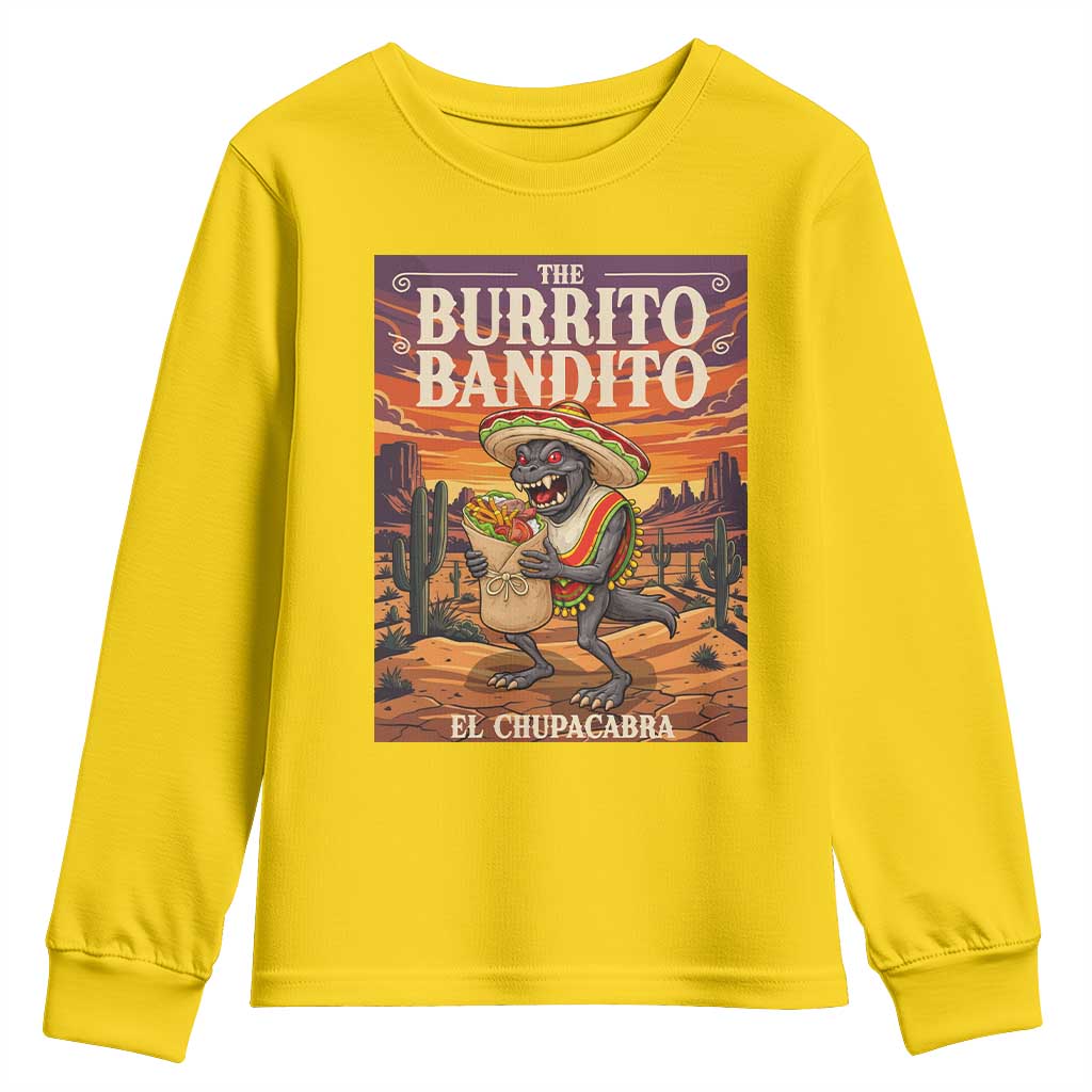 Funny El Chupacabra Burrito Bandito Youth Sweatshirt Cinco De Mayo Gift