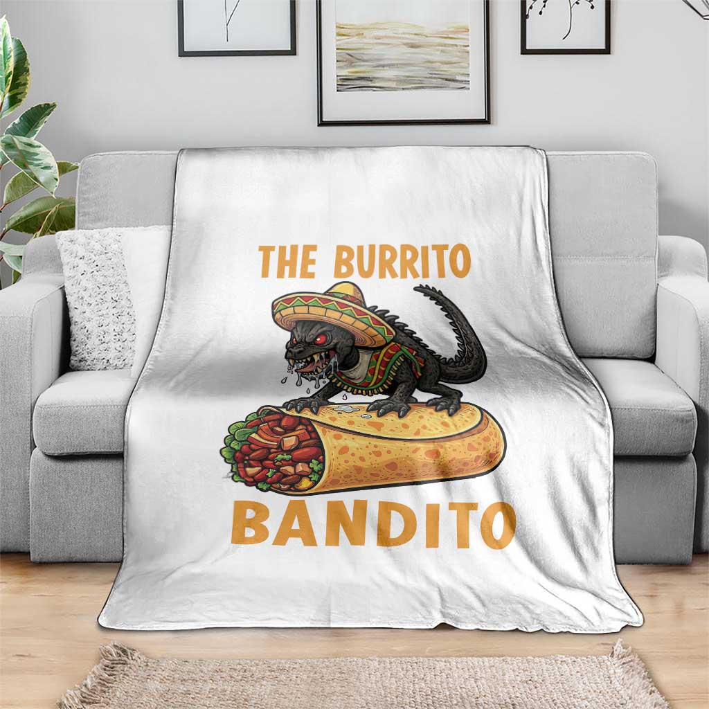 Funny Cinco De Mayo Chupacabra Throw Blanket The Burrito Bandito