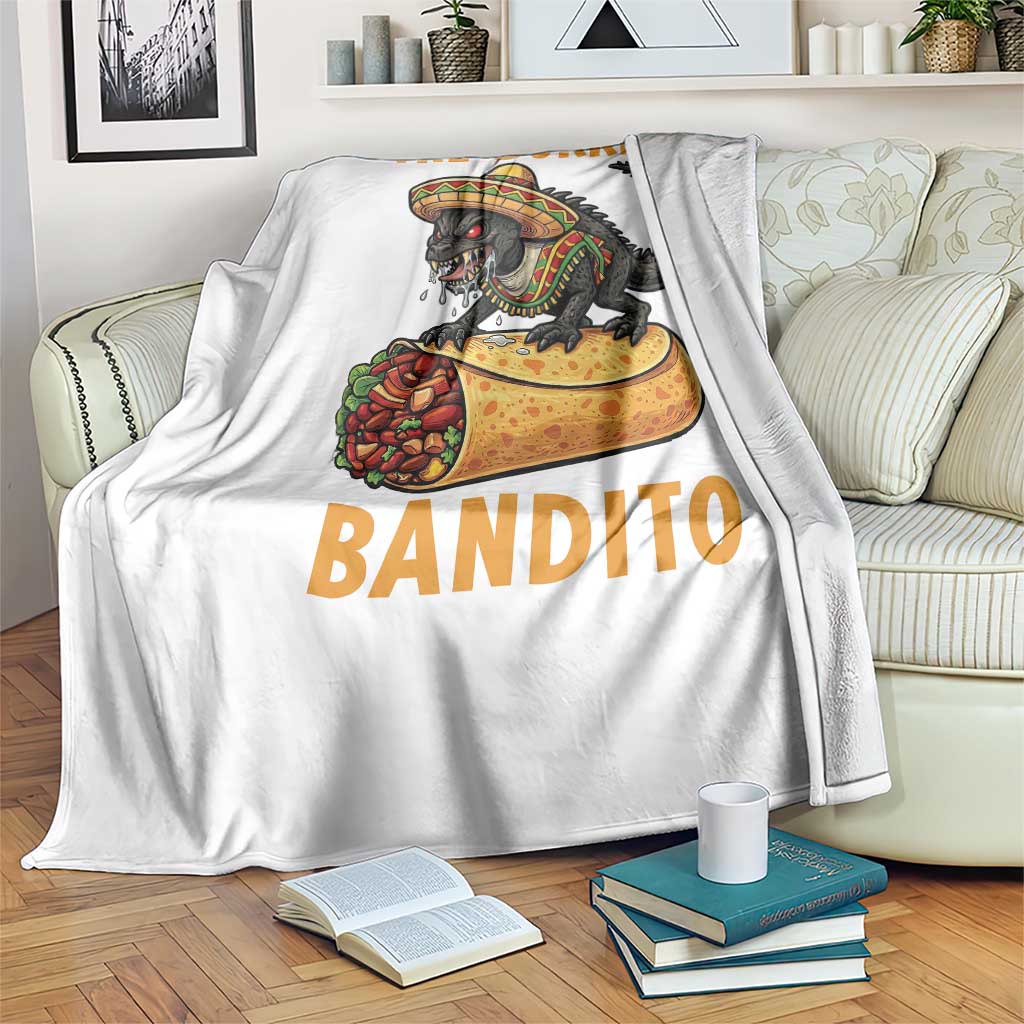 Funny Cinco De Mayo Chupacabra Throw Blanket The Burrito Bandito