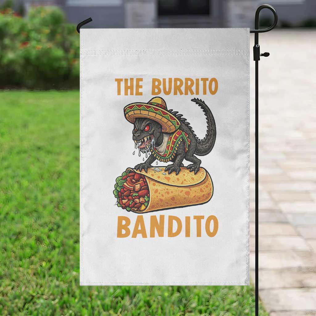 Funny Cinco De Mayo Chupacabra Garden Flag The Burrito Bandito