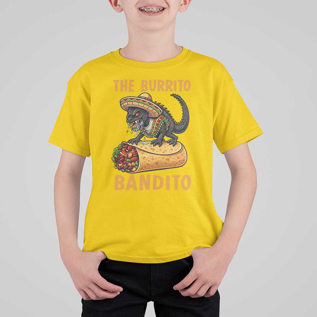 Funny Cinco De Mayo Chupacabra T Shirt For Kid The Burrito Bandito