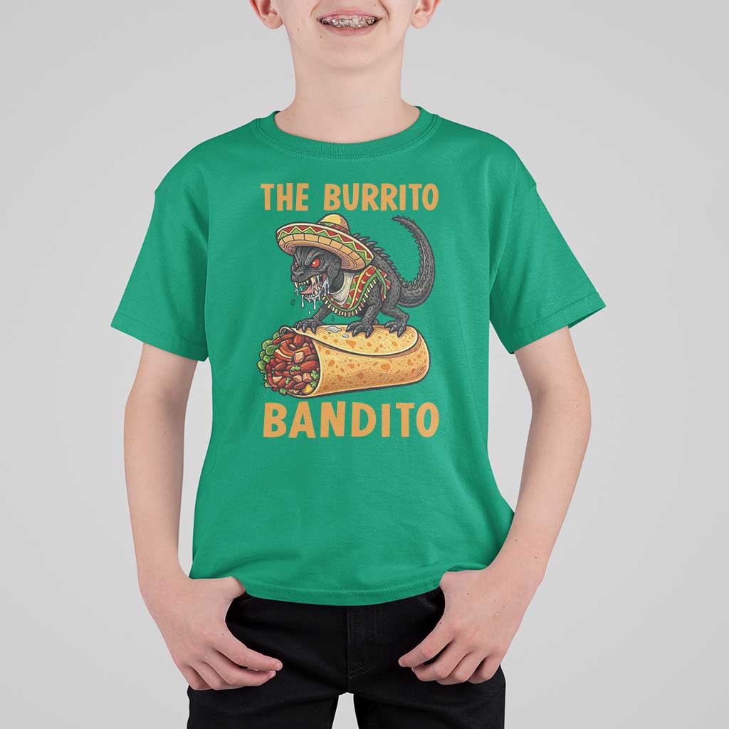 Funny Cinco De Mayo Chupacabra T Shirt For Kid The Burrito Bandito
