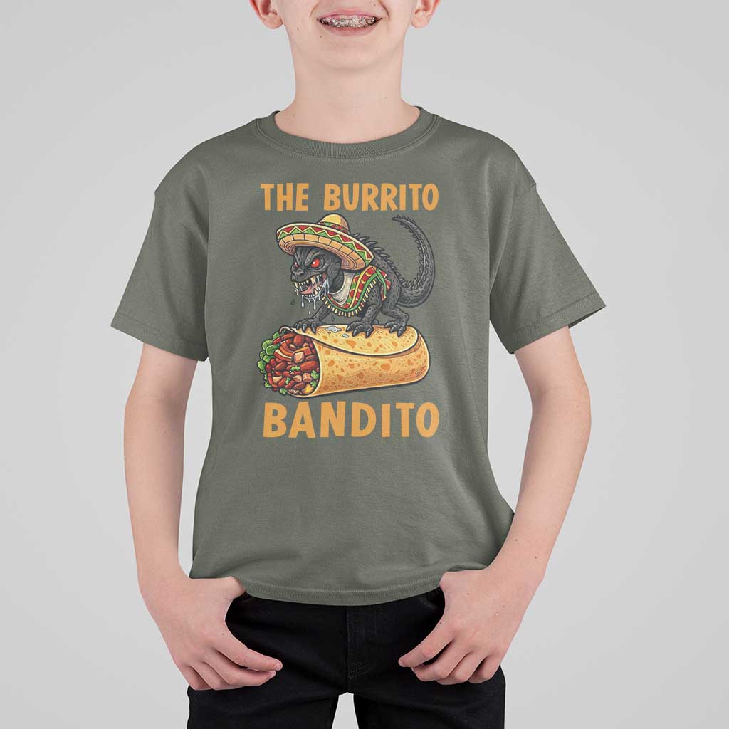 Funny Cinco De Mayo Chupacabra T Shirt For Kid The Burrito Bandito