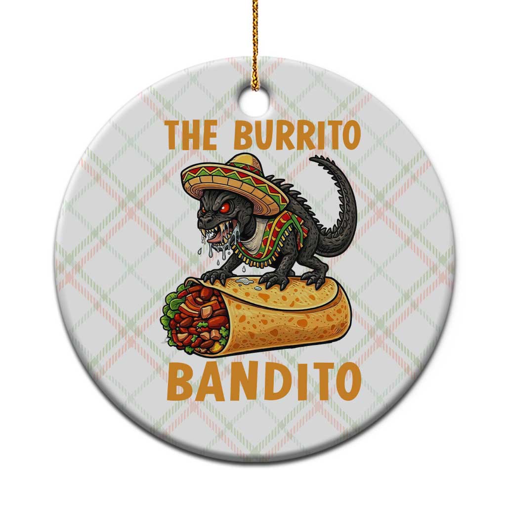Funny Cinco De Mayo Chupacabra Ceramic Ornament The Burrito Bandito