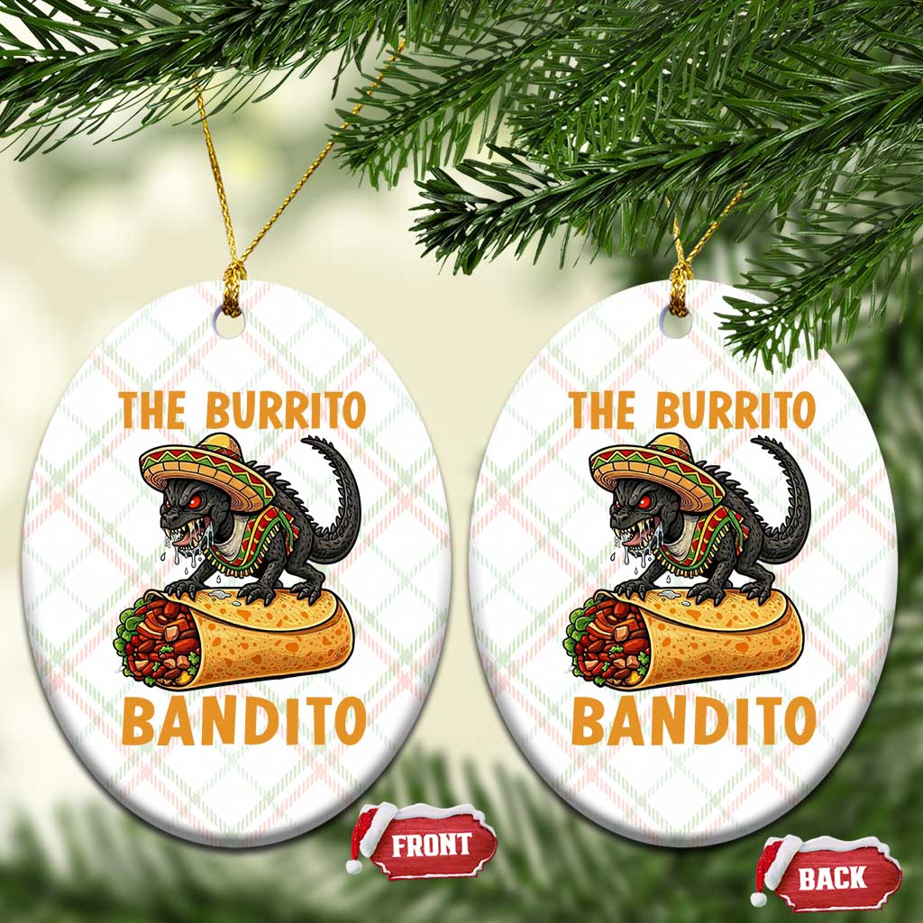 Funny Cinco De Mayo Chupacabra Ceramic Ornament The Burrito Bandito