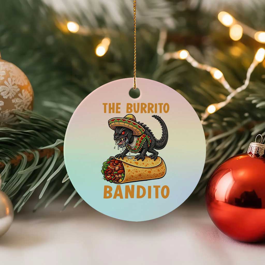 Funny Cinco De Mayo Chupacabra Ceramic Ornament The Burrito Bandito