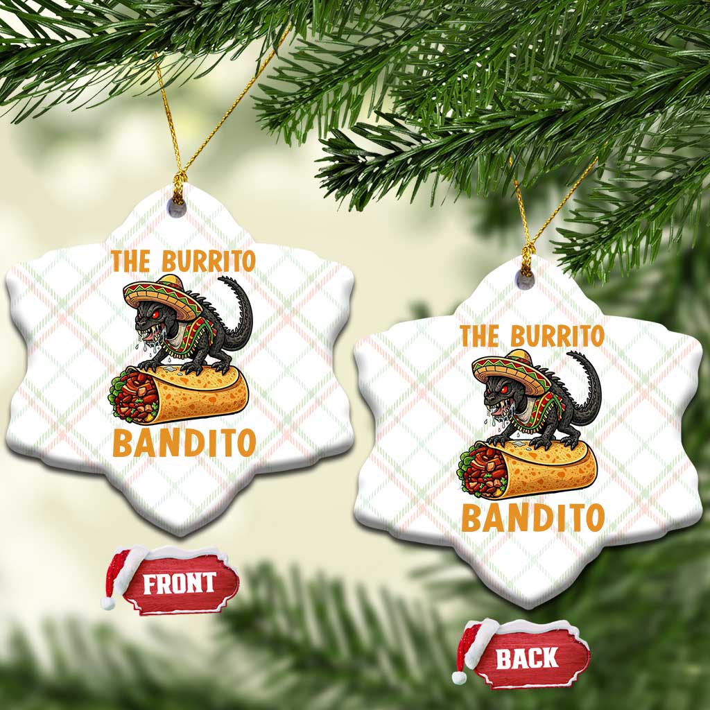 Funny Cinco De Mayo Chupacabra Ceramic Ornament The Burrito Bandito
