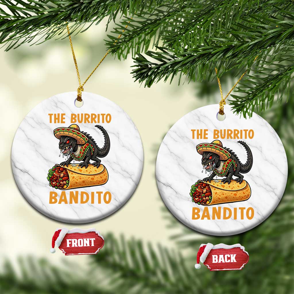 Funny Cinco De Mayo Chupacabra Ceramic Ornament The Burrito Bandito