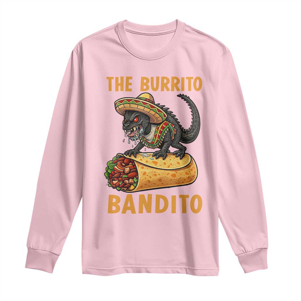 Funny Cinco De Mayo Chupacabra Long Sleeve Shirt The Burrito Bandito
