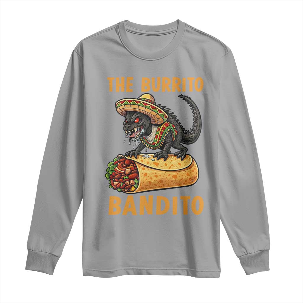 Funny Cinco De Mayo Chupacabra Long Sleeve Shirt The Burrito Bandito