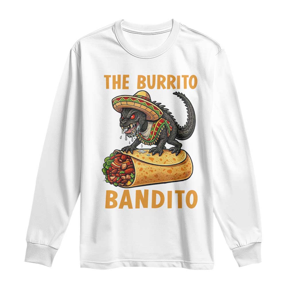 Funny Cinco De Mayo Chupacabra Long Sleeve Shirt The Burrito Bandito