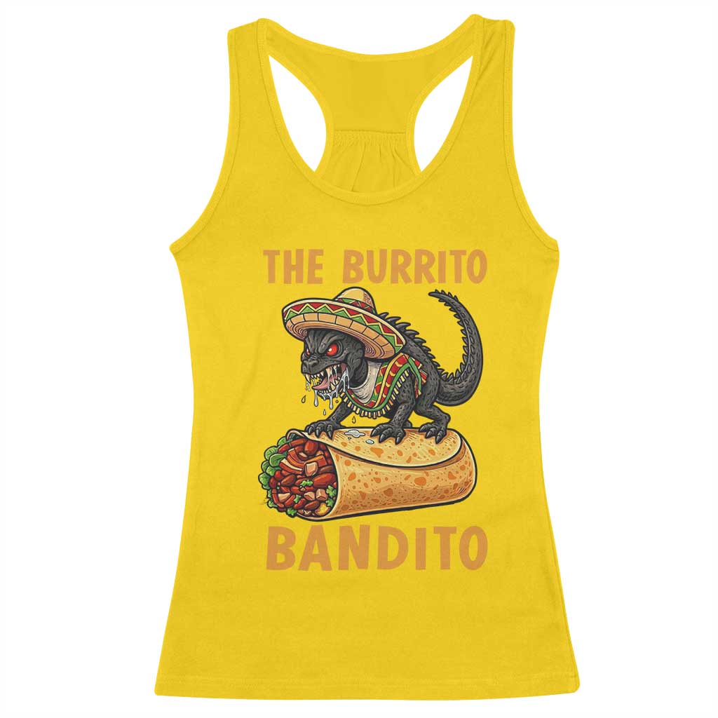 Funny Cinco De Mayo Chupacabra Racerback Tank Top The Burrito Bandito