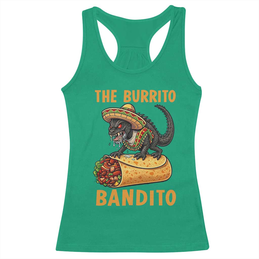 Funny Cinco De Mayo Chupacabra Racerback Tank Top The Burrito Bandito