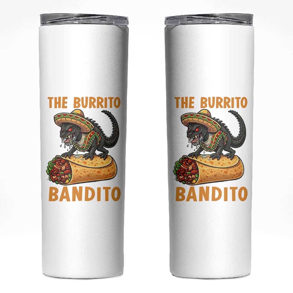 Funny Cinco De Mayo Chupacabra Skinny Tumbler The Burrito Bandito