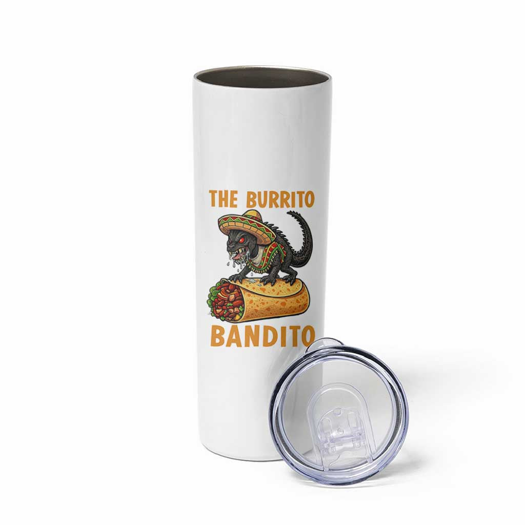 Funny Cinco De Mayo Chupacabra Skinny Tumbler The Burrito Bandito