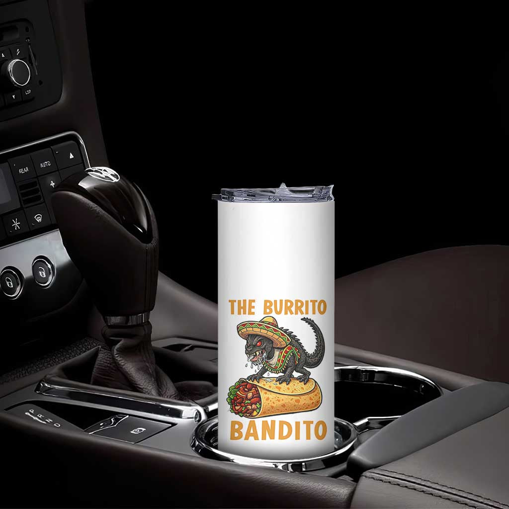 Funny Cinco De Mayo Chupacabra Skinny Tumbler The Burrito Bandito
