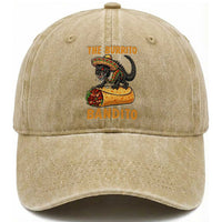Funny Cinco De Mayo Chupacabra Washed Cotton Baseball Cap The Burrito Bandito
