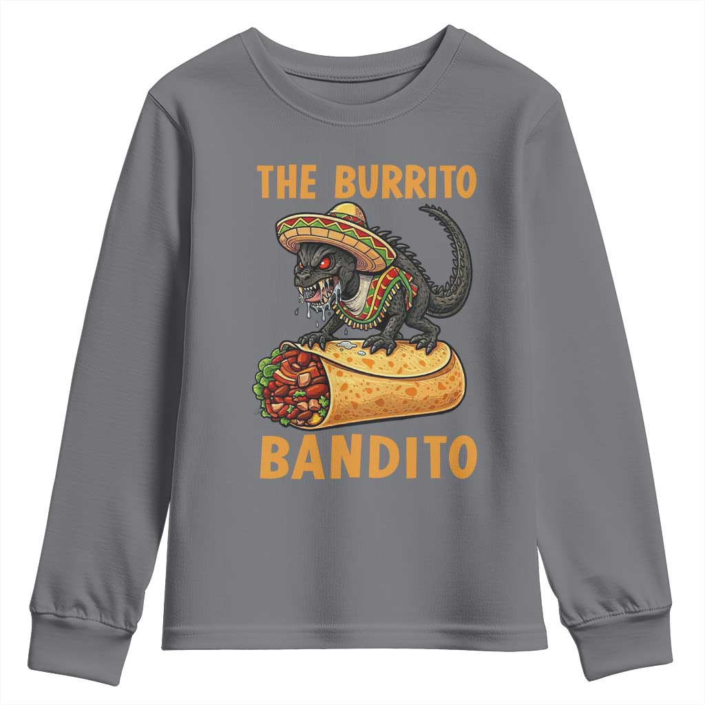 Funny Cinco De Mayo Chupacabra Youth Sweatshirt The Burrito Bandito