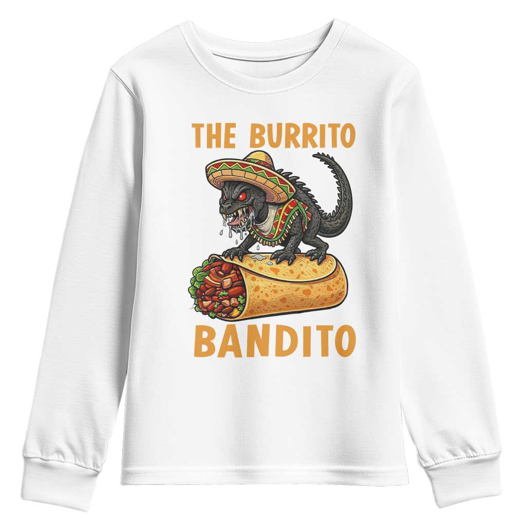 Funny Cinco De Mayo Chupacabra Youth Sweatshirt The Burrito Bandito