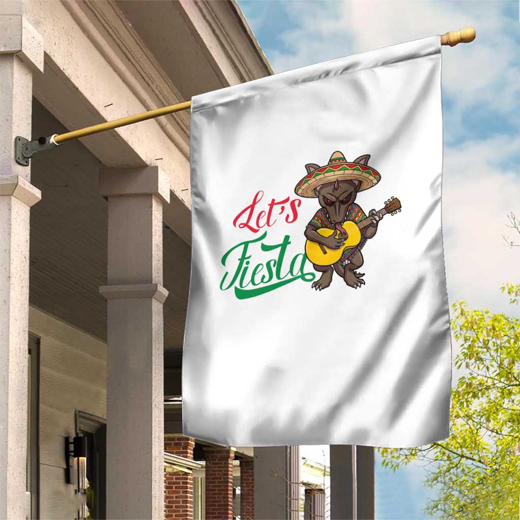 Funny Cinco De Mayo Chupacabra Garden Flag Lets Fiesta