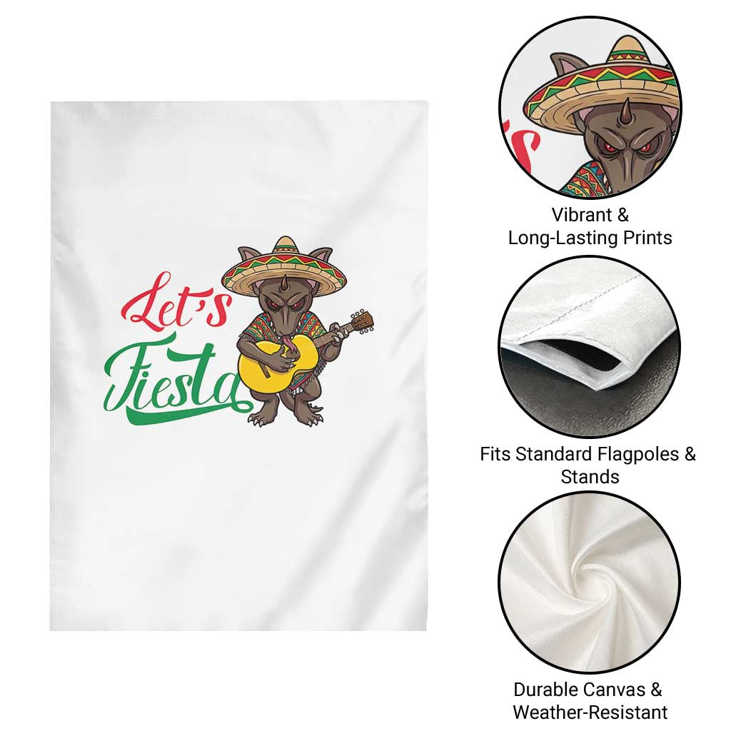 Funny Cinco De Mayo Chupacabra Garden Flag Lets Fiesta