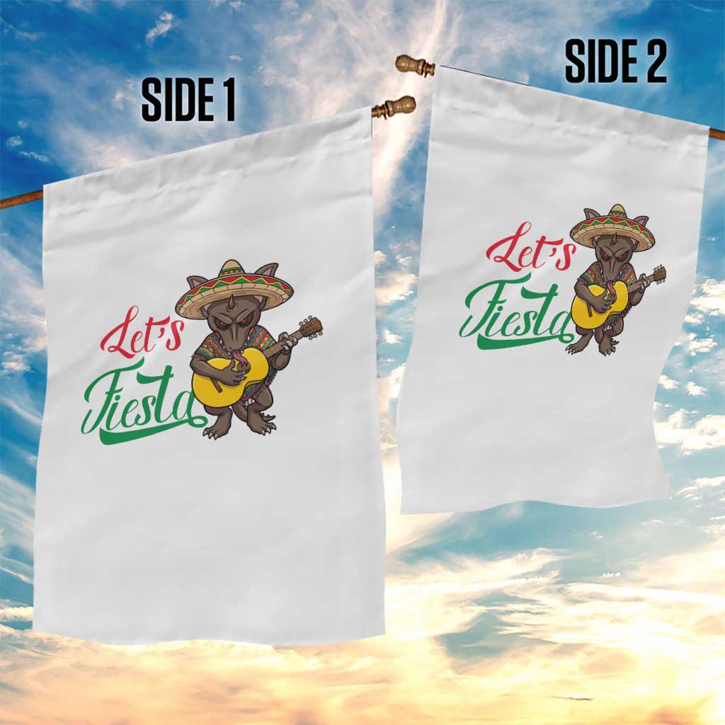 Funny Cinco De Mayo Chupacabra Garden Flag Lets Fiesta