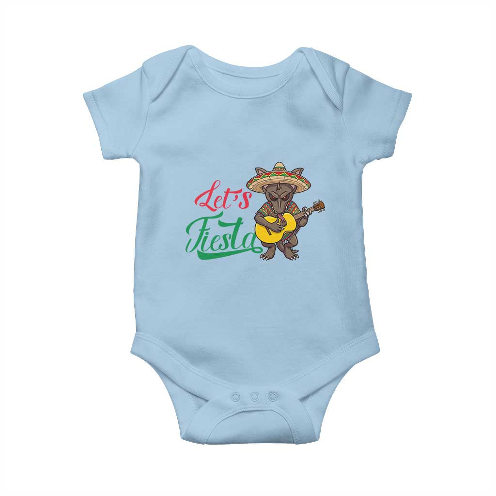 Funny Cinco De Mayo Chupacabra Baby Onesie Lets Fiesta