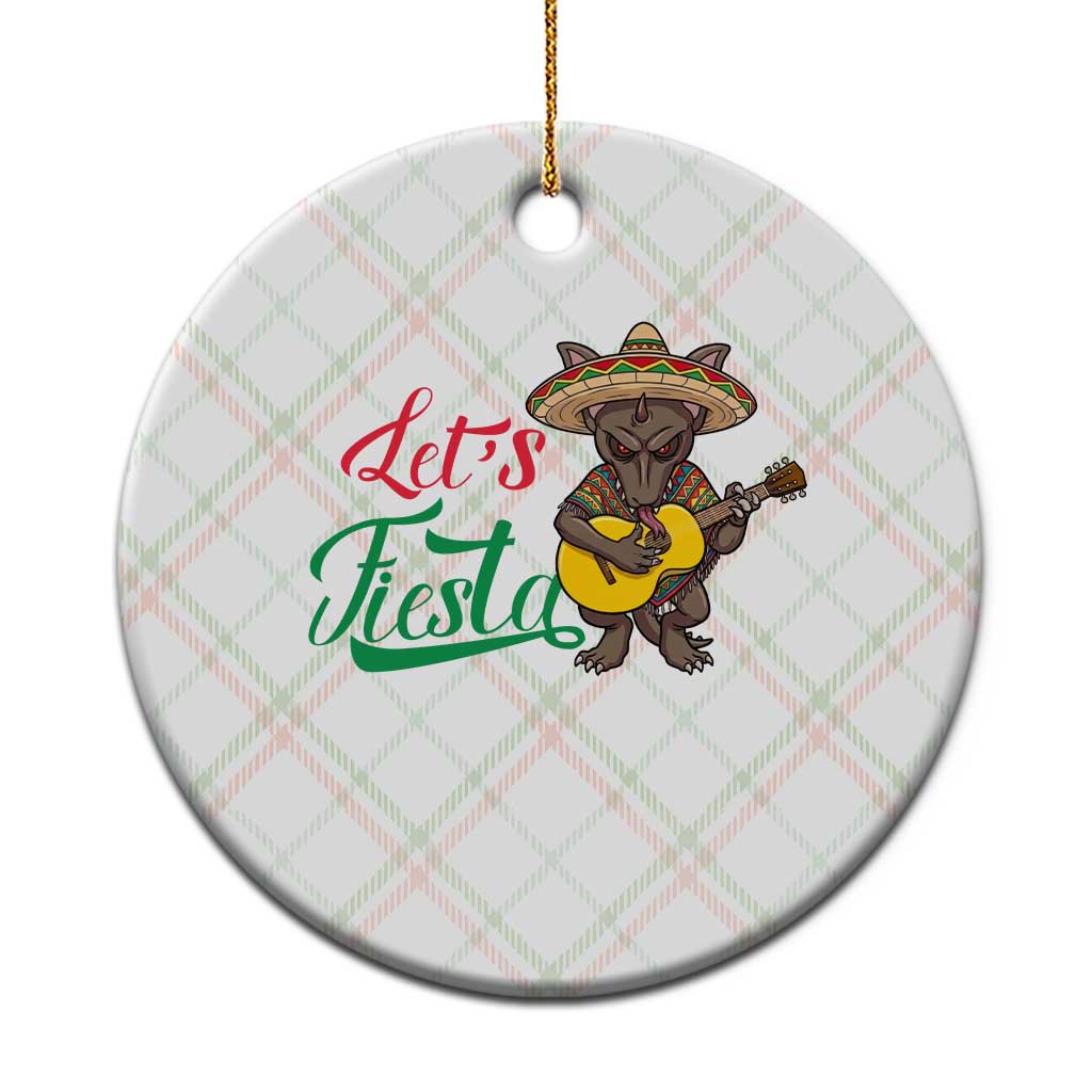Funny Cinco De Mayo Chupacabra Ceramic Ornament Lets Fiesta