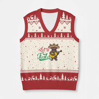 Funny Cinco De Mayo Chupacabra V-Neck Knit Sweater Vest Lets Fiesta