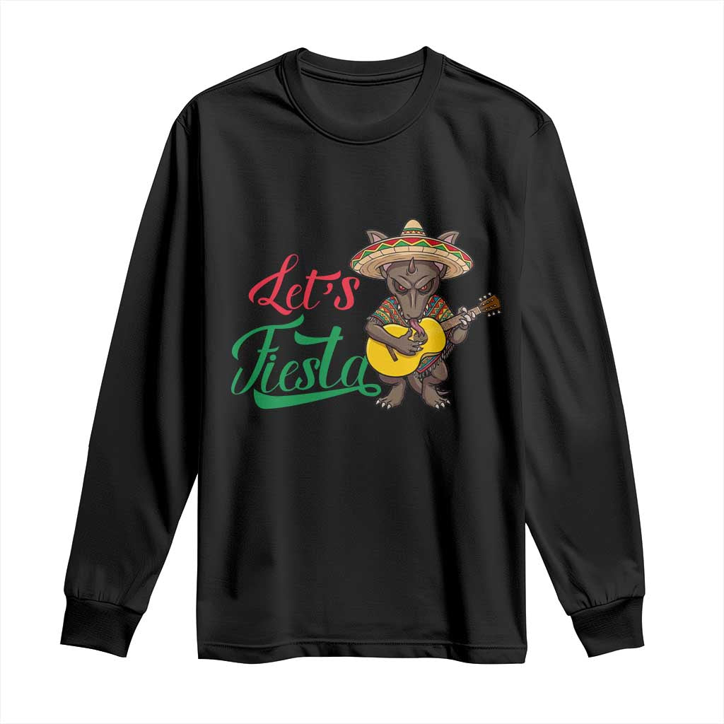 Funny Cinco De Mayo Chupacabra Long Sleeve Shirt Lets Fiesta
