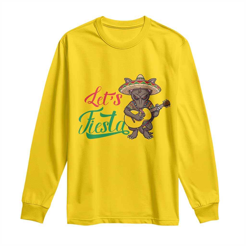 Funny Cinco De Mayo Chupacabra Long Sleeve Shirt Lets Fiesta