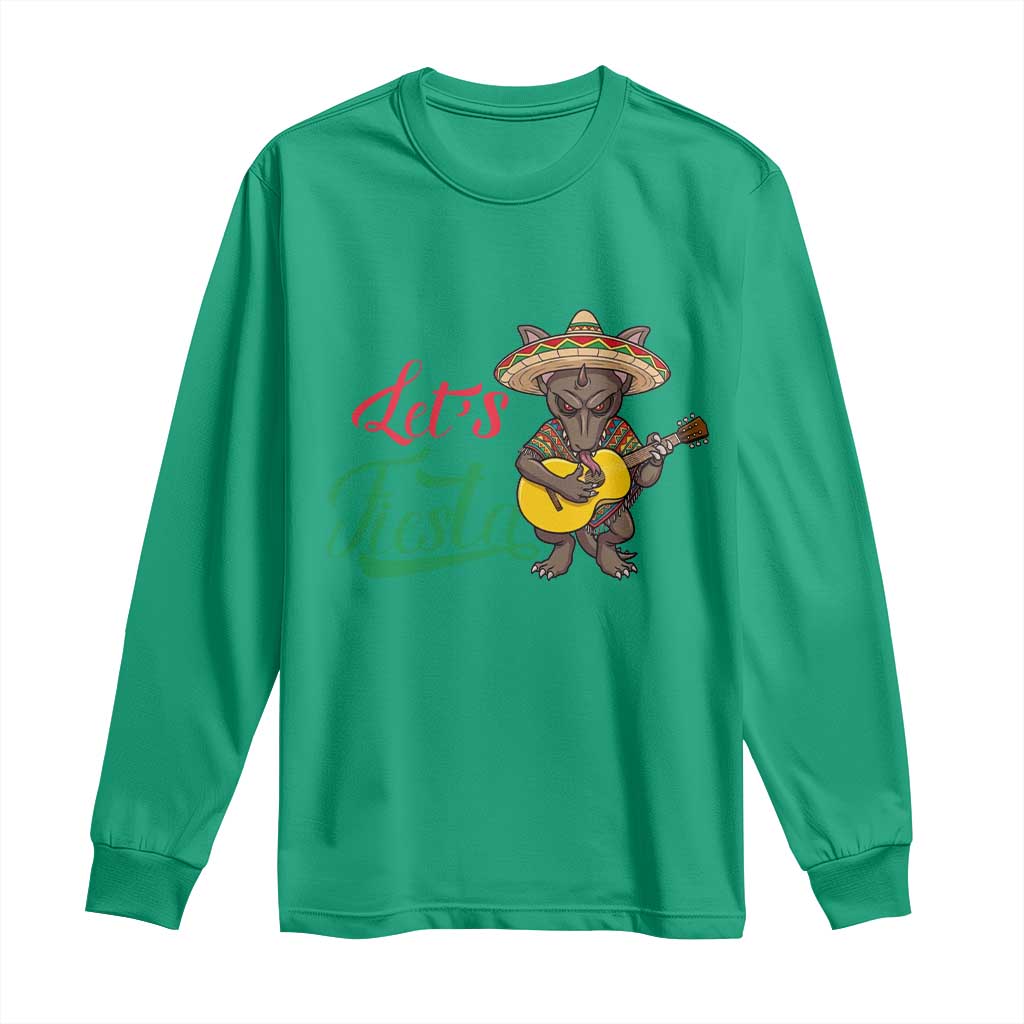 Funny Cinco De Mayo Chupacabra Long Sleeve Shirt Lets Fiesta
