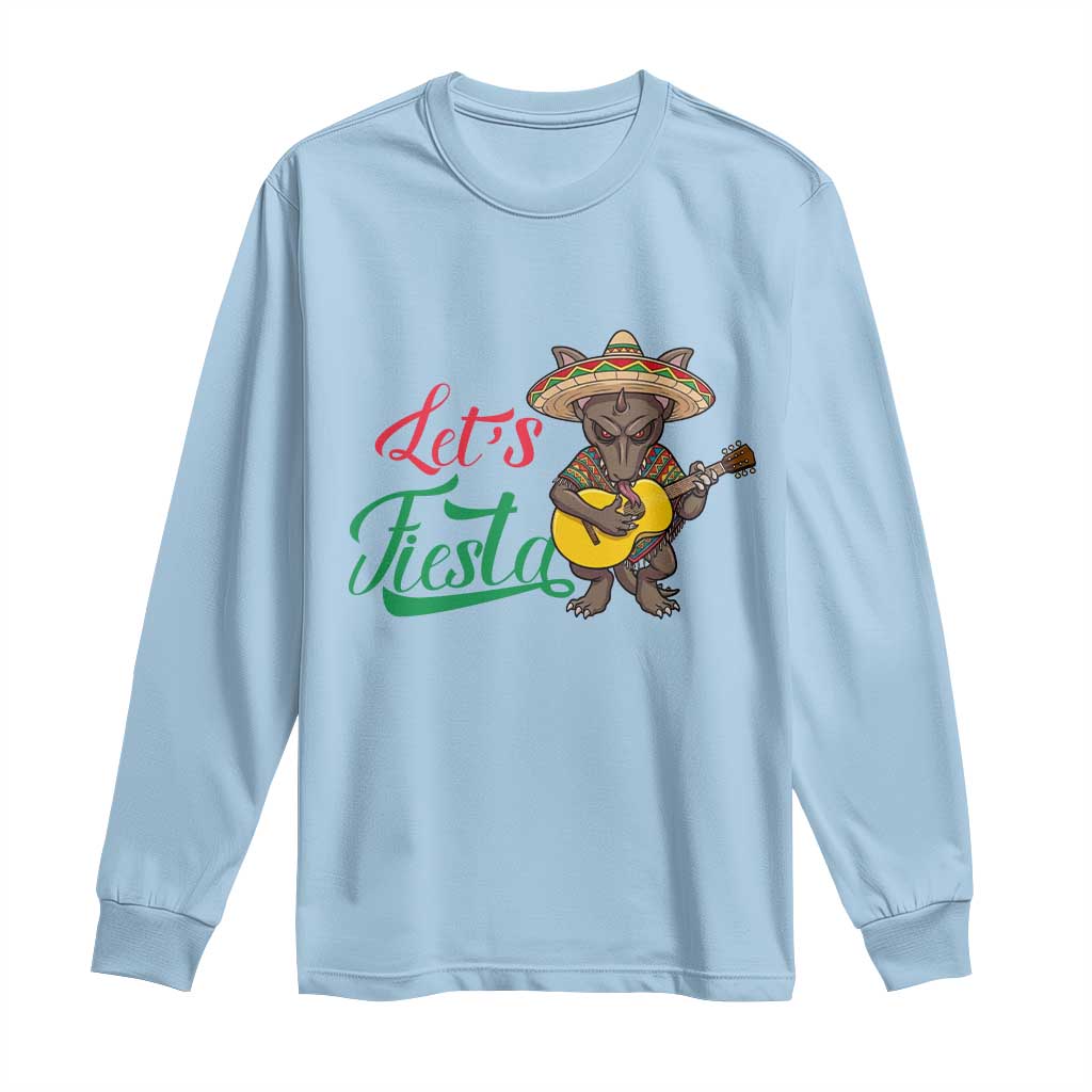 Funny Cinco De Mayo Chupacabra Long Sleeve Shirt Lets Fiesta