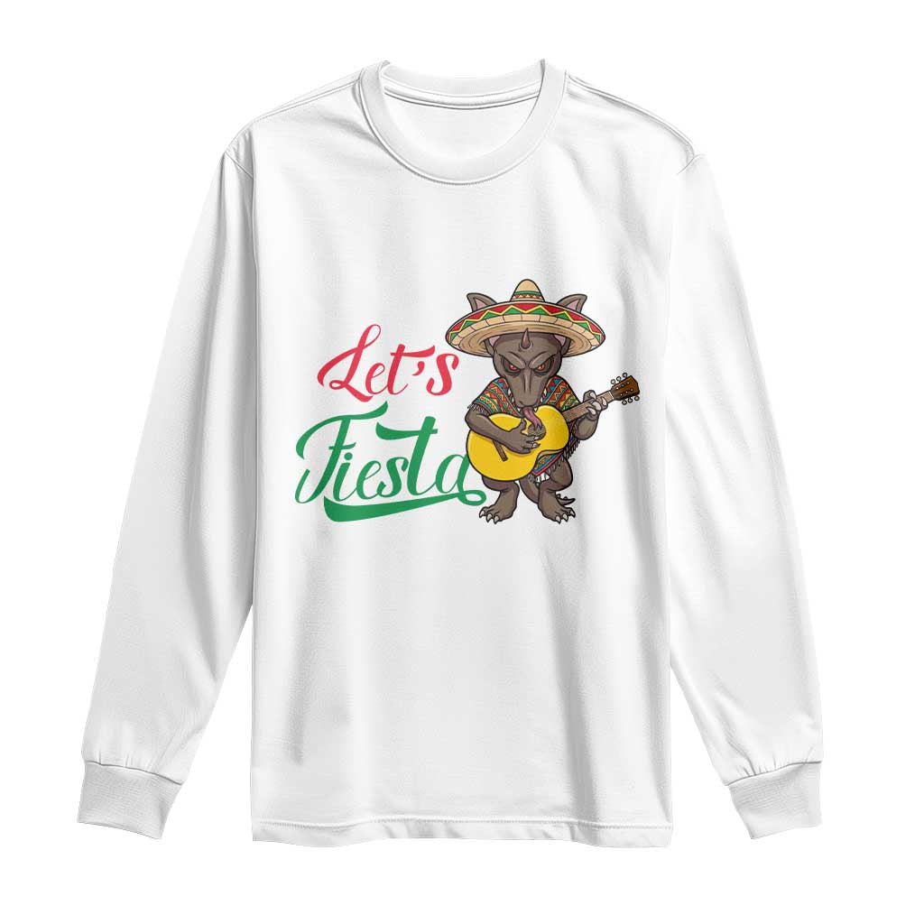 Funny Cinco De Mayo Chupacabra Long Sleeve Shirt Lets Fiesta