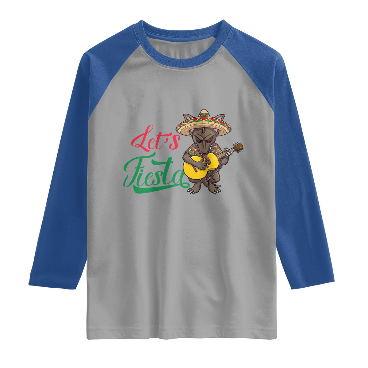 Funny Cinco De Mayo Chupacabra Raglan Shirt Lets Fiesta